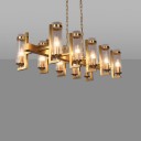 Ritz - Glass Tube X Rectangular Chandelier